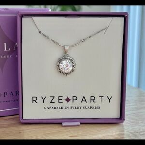 Ryze Party “White Frost CZ” Sterling Silver Pendant Necklace